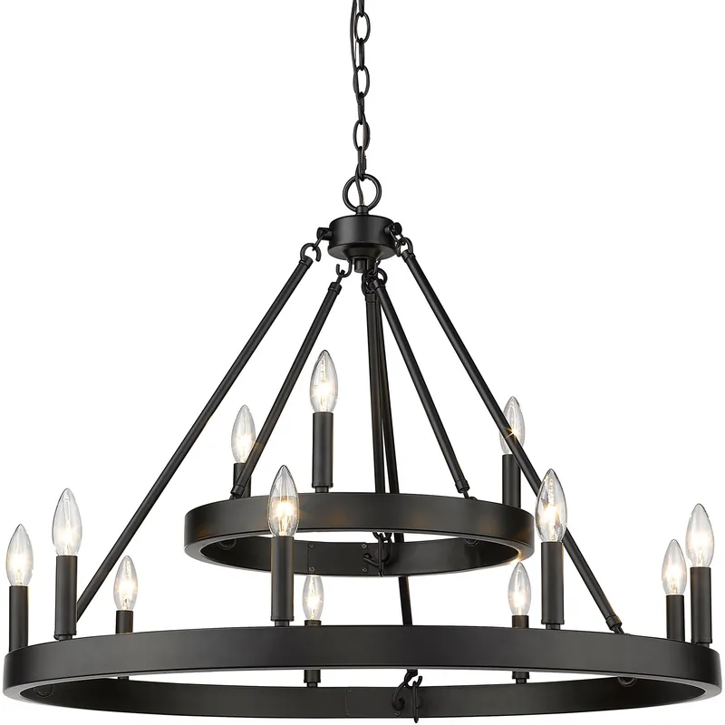 Special Discount Alastair 32 inch 60.00 watt Matte Black Chandelier Ceiling Light