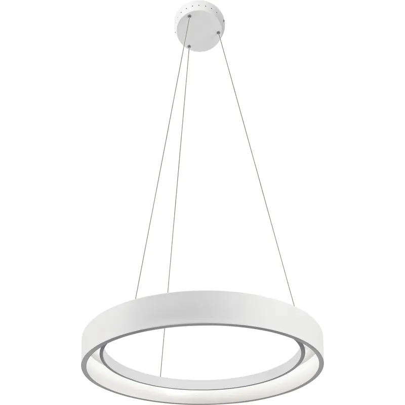 Fornello LED 23.5 inch Textured White Chandelier Ceiling Light Professional Grade