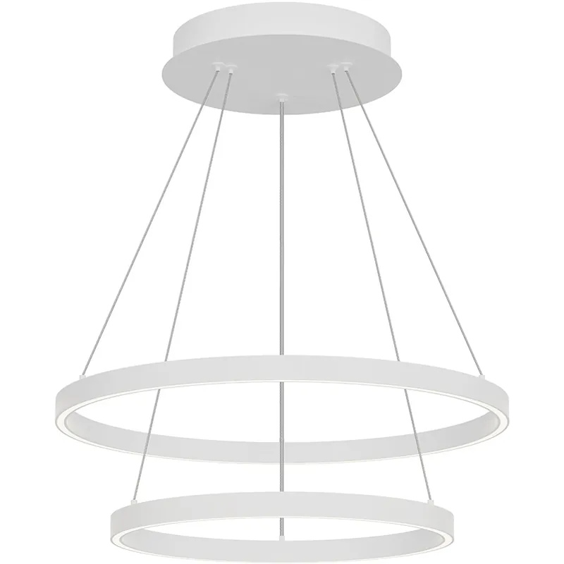 Cerchio LED 23.63 inch White Chandelier Ceiling Light Hot Picks
