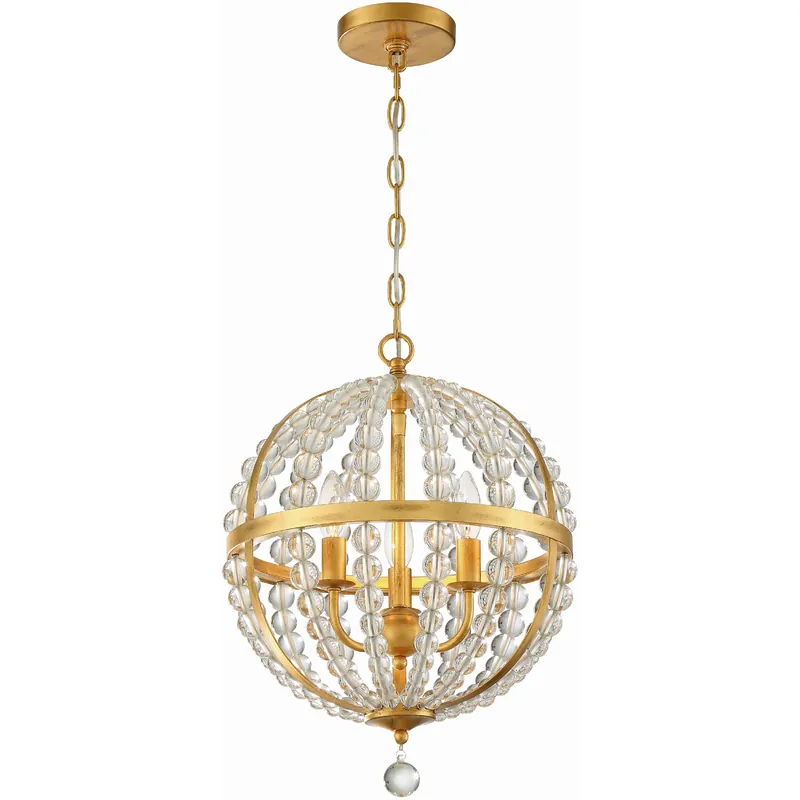 Roxy 3 Light 14 inch Antique Gold Mini Chandelier Ceiling Light Must Have