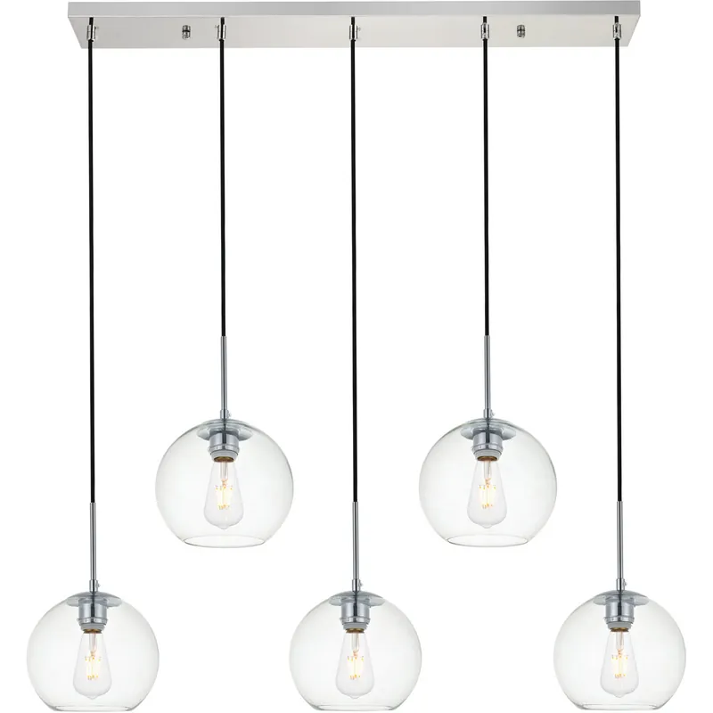 Baxter 5 Light 42 inch Chrome Pendant Ceiling Light Free Shipping