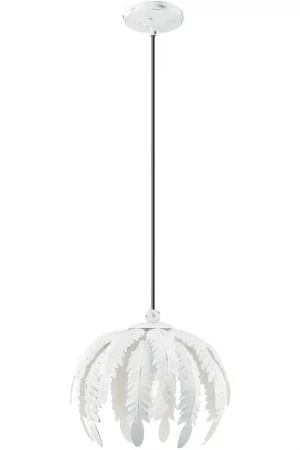 Acanthus 1 Light 13 inch Antique White Mini Pendant Ceiling Light Factory Price