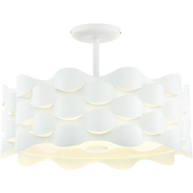 Coastal Current LED 18 inch Sand White Semi Flush Ceiling Light Markdown