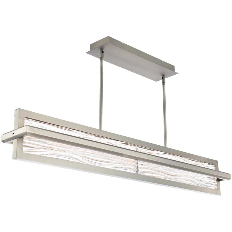 Atlantis LED 6 inch Antique Nickel Chandelier Ceiling Light in 47in. Time-Limited