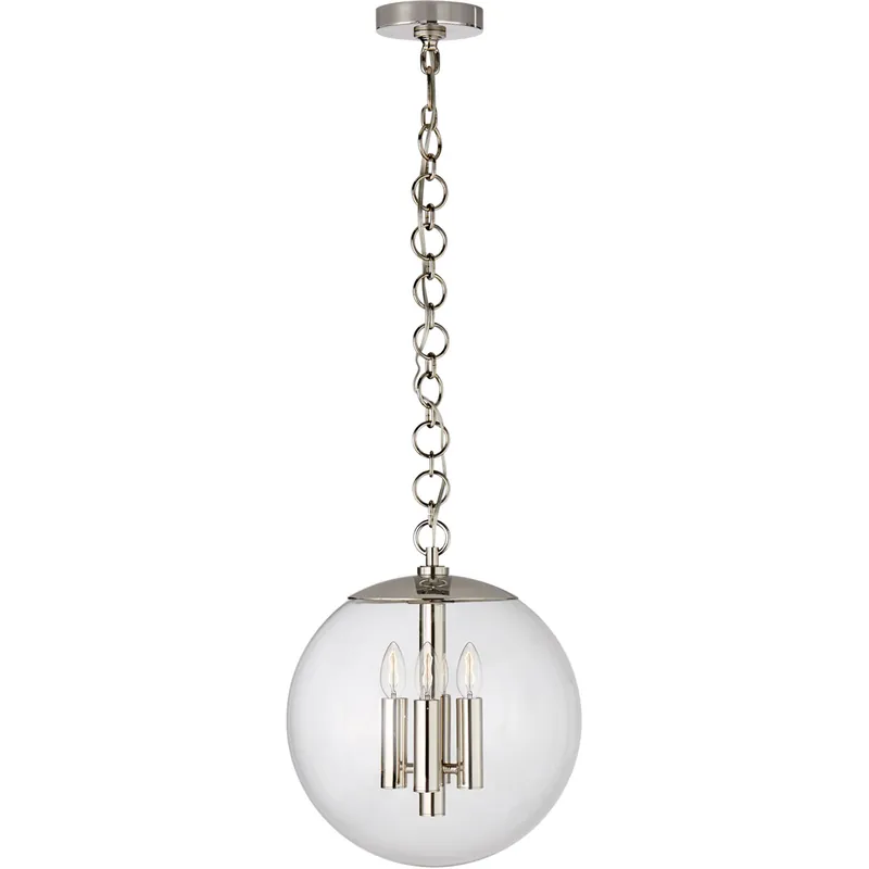 AERIN Turenne 4 Light 14 inch Polished Nickel Globe Pendant Ceiling Light, Medium One Day Deal
