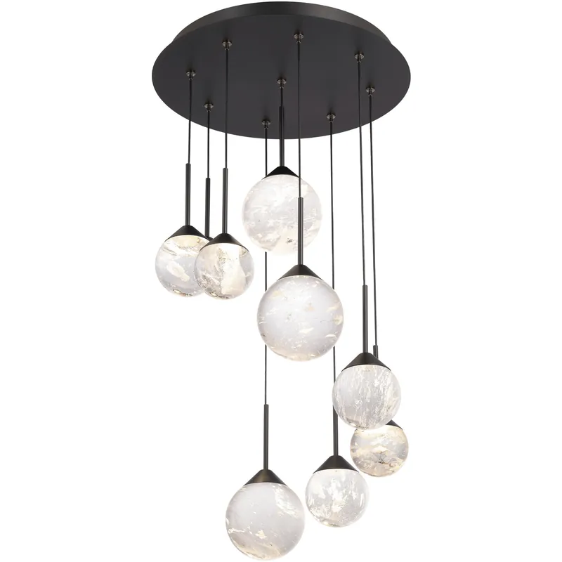Quest LED 17 inch Black Multi-Light Pendant Ceiling Light, Beyond Popular