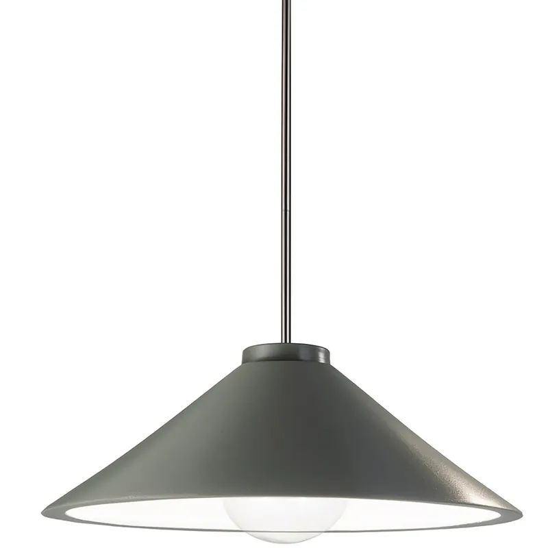 Radiance Collection 1 Light 11.75 inch Pewter Green and Brushed Nickel Pendant Ceiling Light, Form+Finish+Function Fan Favorite