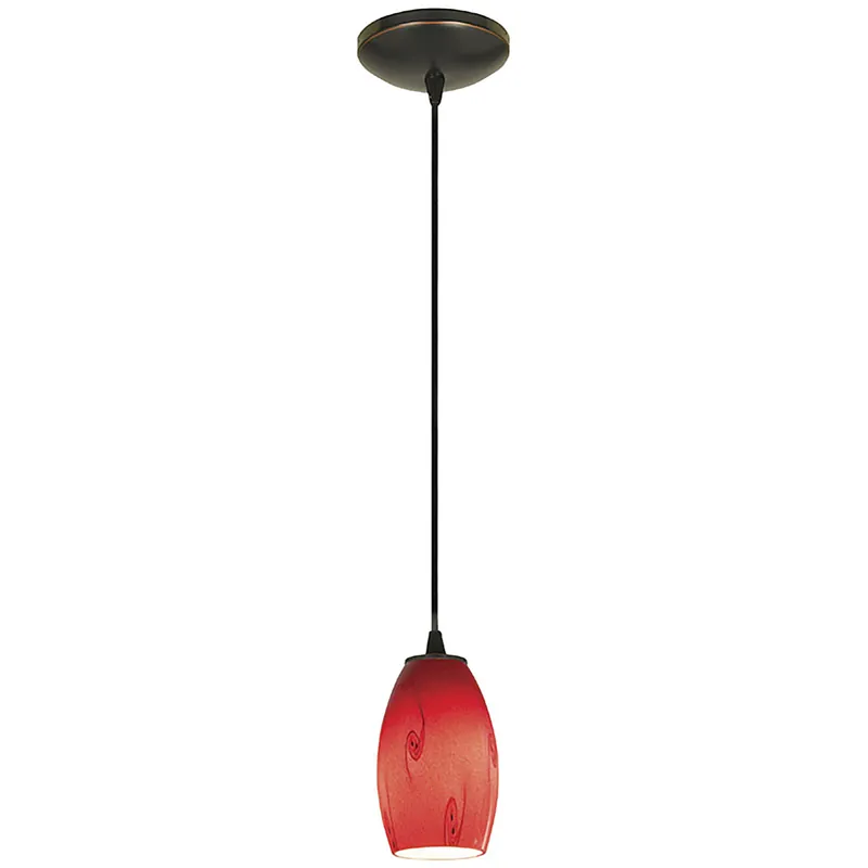 Weekend Sale Merlot LED 3.5 inch Oil Rubbed Bronze Pendant Ceiling Light