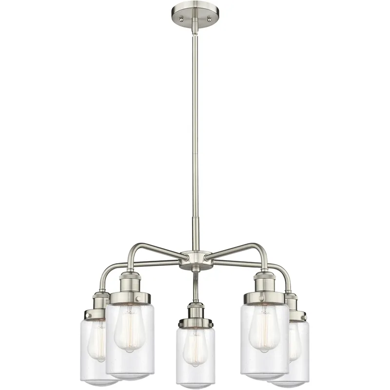 Original Dover 5 Light 22.5 inch Satin Nickel Chandelier Ceiling Light