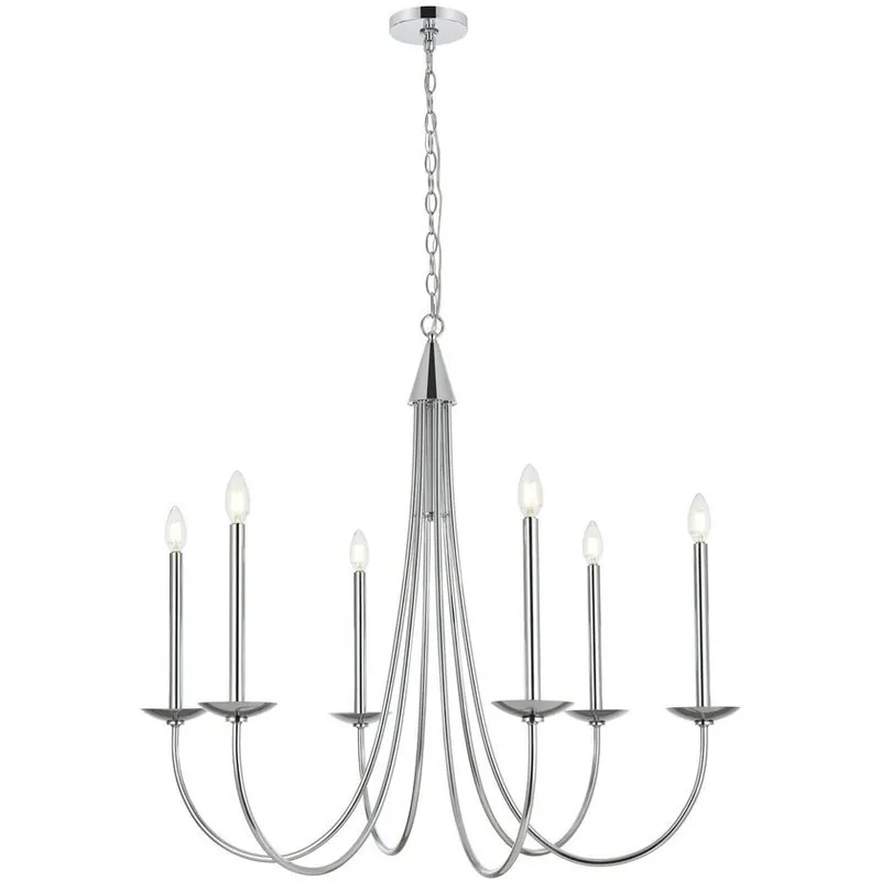 In Demand Cohen 6 Light 36 inch Chrome Chandelier Ceiling Light