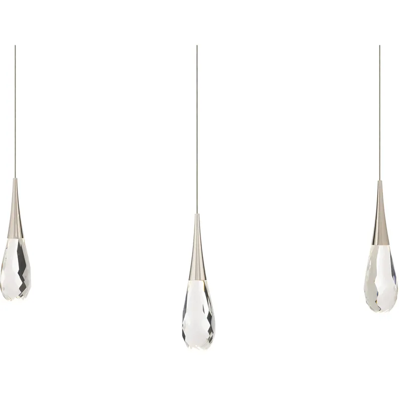 Beyond Hibiscus LED 5.5 inch Polished Nickel Multi-Light Pendant Ceiling Light, Linear Canopy Budget