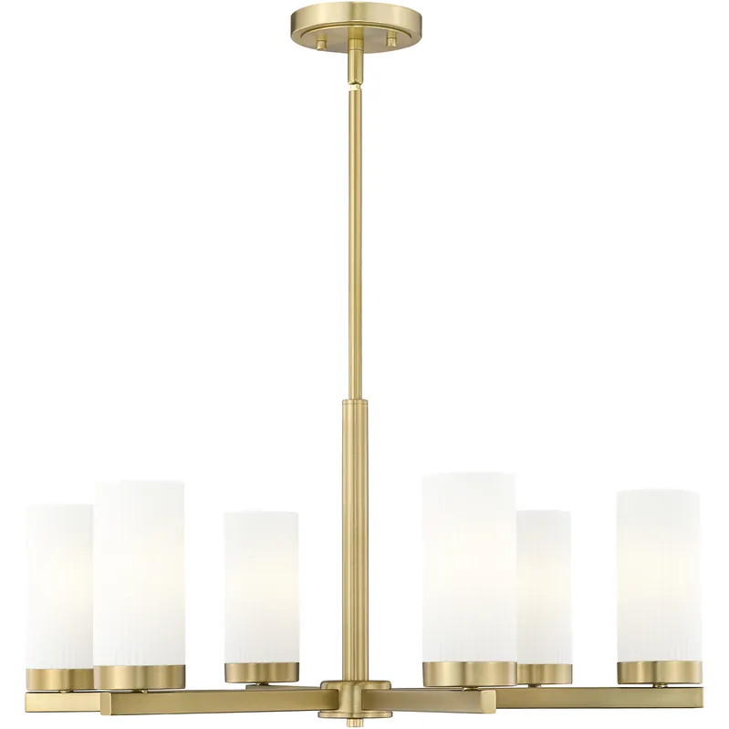 Danica 6 Light 26 inch Modern Gold Chandelier Ceiling Light Worldwide Shipping