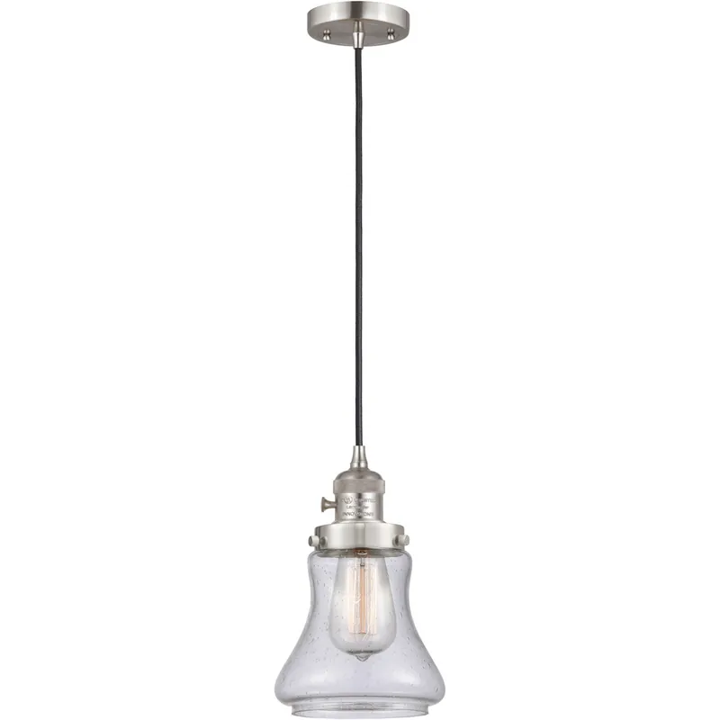Top Rated Franklin Restoration Bellmont LED 6 inch Brushed Satin Nickel Mini Pendant Ceiling Light