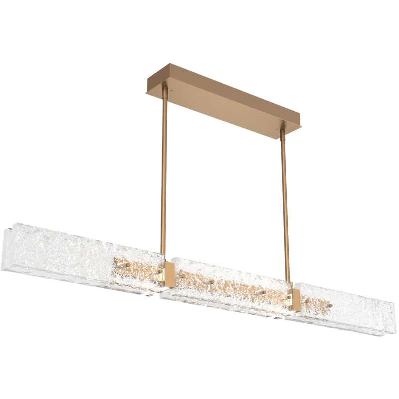 Glacier LED 50.9 inch Novel Brass Linear Pendant Ceiling Light in 2700K LED, Dining Direct From Factory