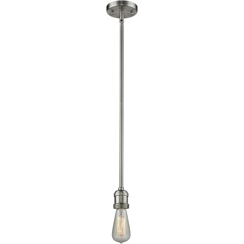 Time-Limited Franklin Restoration Bare Bulb 1 Light 2 inch Brushed Satin Nickel Mini Pendant Ceiling Light in Incandescent