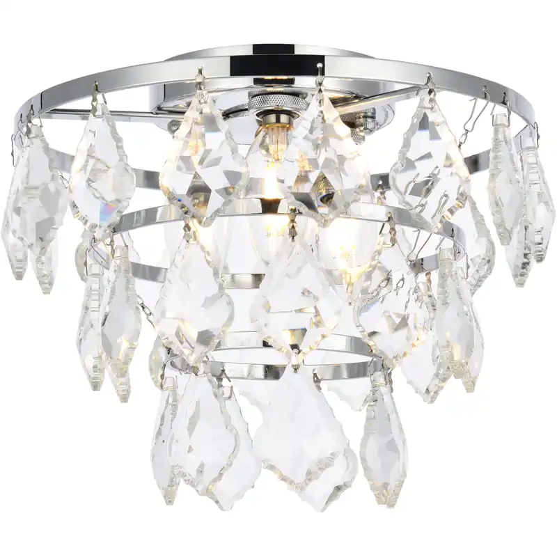 Ella 3 Light 10 inch Chrome Flush Mount Ceiling Light New Release