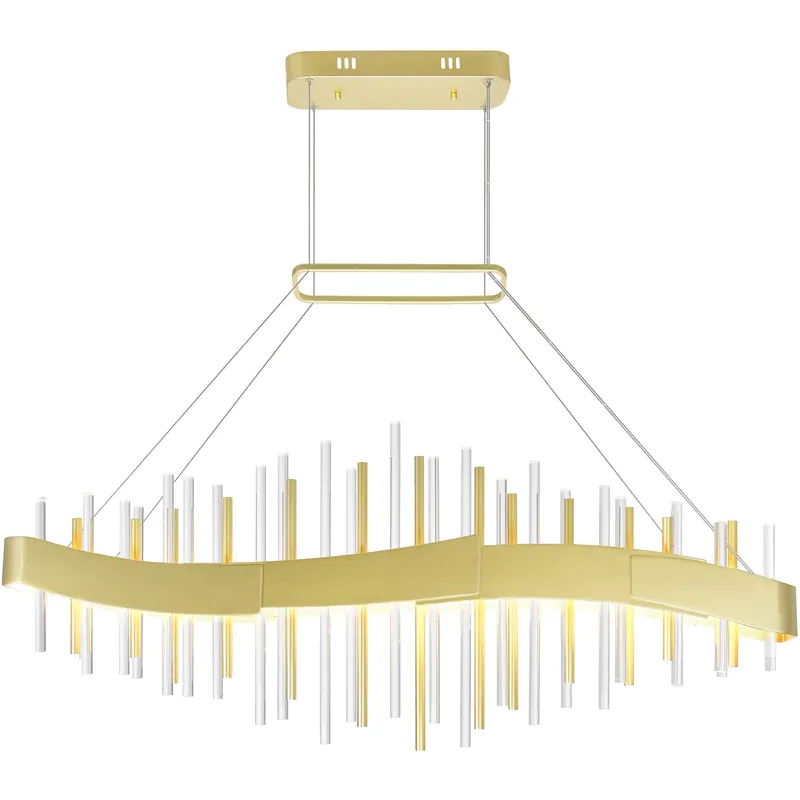 Top Rated Millipede LED 40 inch Satin Gold Island/Pool Table Light Ceiling Light