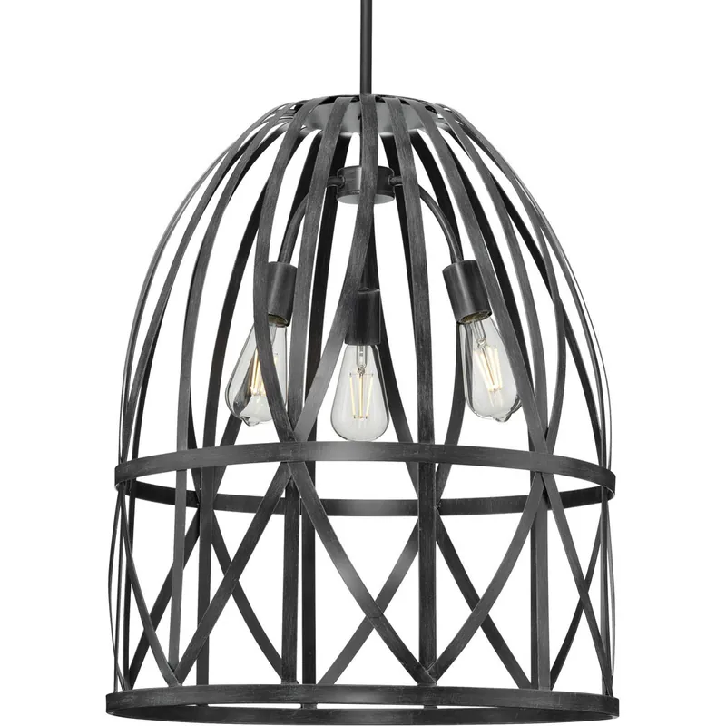 Chastain 3 Light 21 inch Cerused Black Oak Pendant Ceiling Light One Day Deal