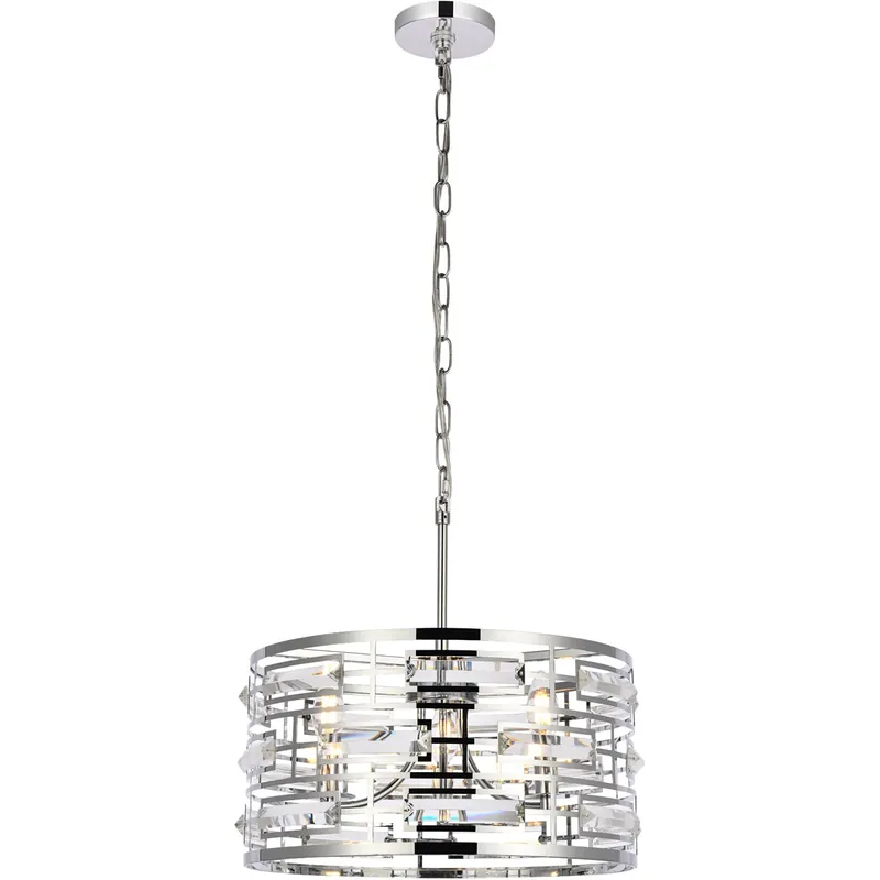 Genuine Kennedy 3 Light 17 inch Chrome Pendant Ceiling Light