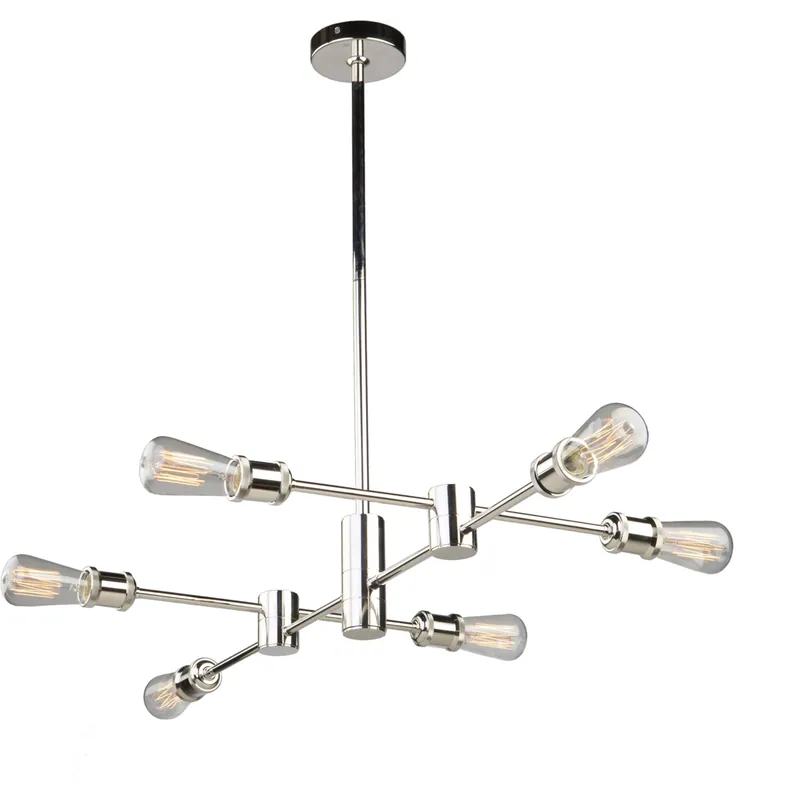 Shop Now Tribeca 6 Light 37 inch Polished Nickel Linear Chandelier Ceiling Light