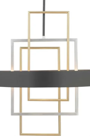 Adagio 6 Light Matte Black Pendant Ceiling Light, Design Series Viral
