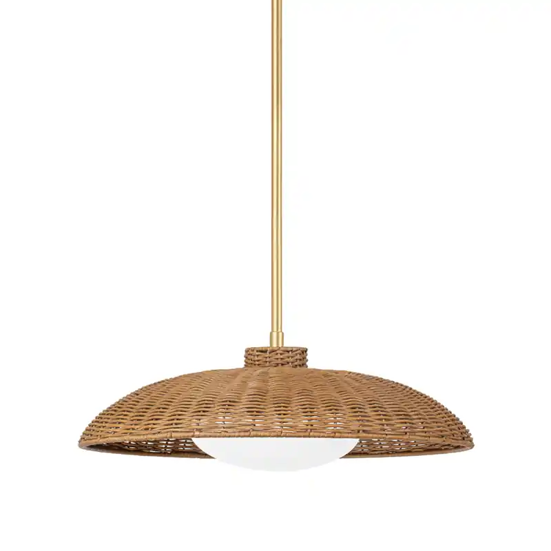 Delano 1 Light 22.5 inch Vintage Gold Leaf Pendant Ceiling Light Deal