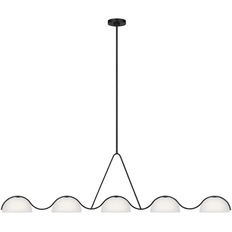 Don’t Miss Out Kelly by Kelly Wearstler Nido 5 Light 60 inch Midnight Black Linear Chandelier Ceiling Light