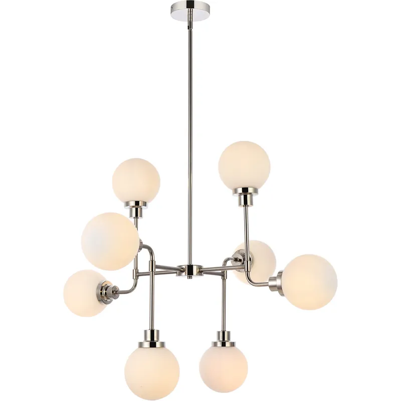Hanson 8 Light 36 inch Polish Nickel Pendant Ceiling Light No Minimum Order