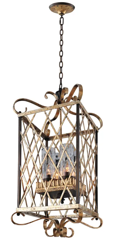 Trellis 4 Light 16 inch Antique Silver Leaf Foyer Chandelier Ceiling Light Today Only