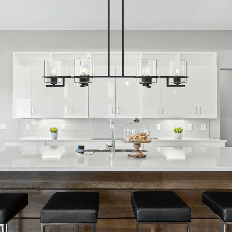 Fresh Stock Halo 6 Light 41 inch Black Oval Chandelier Ceiling Light