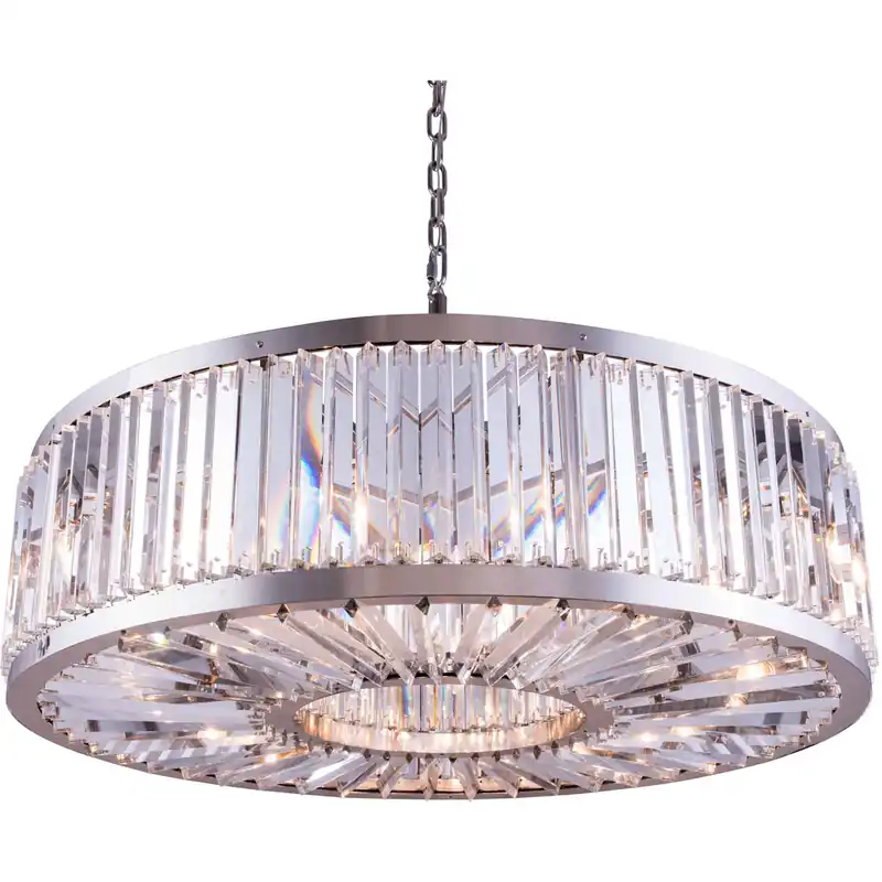 Chelsea 10 Light 44 inch Polished Nickel Pendant Ceiling Light in Clear, Urban Classic Bulk Order