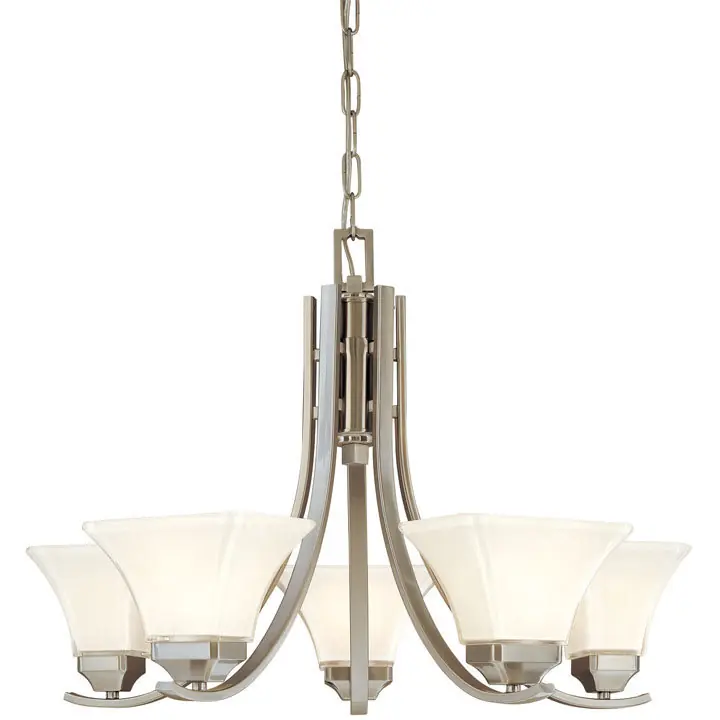 Bargain Agilis 5 Light 27 inch Brushed Nickel Chandelier Ceiling Light
