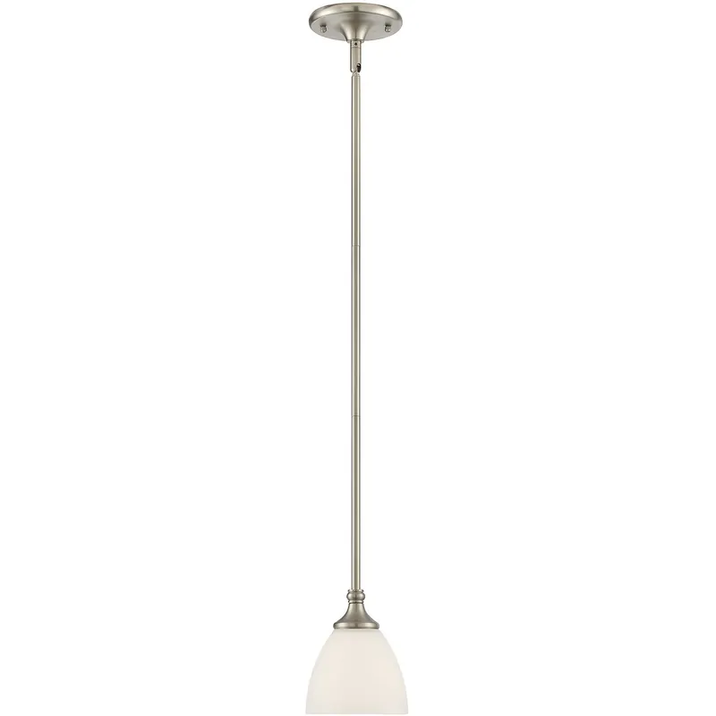 Herndon 1 Light 5.5 inch Satin Nickel Mini-Pendant Ceiling Light, Essentials Low Price