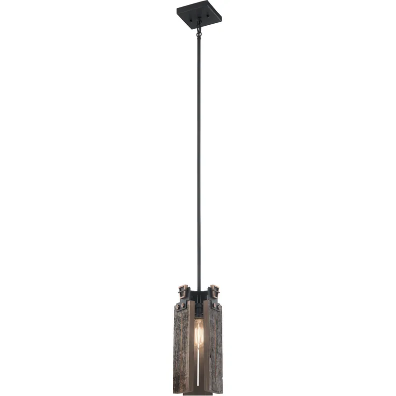 Best Price Ridgewood 1 Light 6 inch Textured Black Mini Pendant Ceiling Light