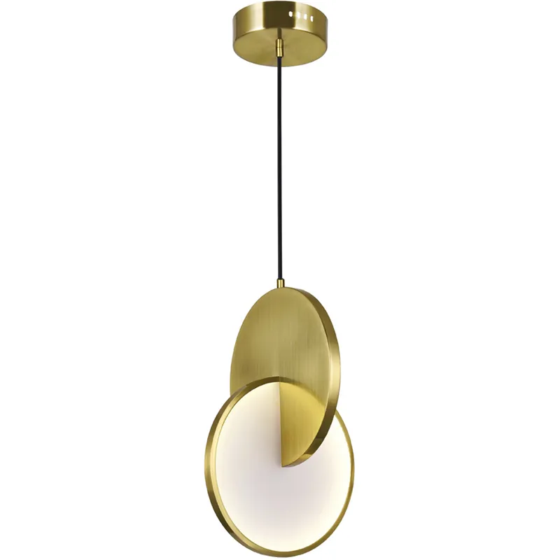 Instant Buy Tranche LED 10 inch Brushed Brass Down Mini Pendant Ceiling Light