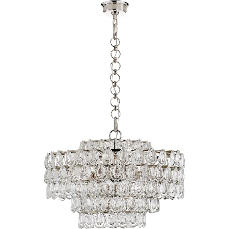 Super Sale AERIN Liscia 12 Light 25 inch Polished Nickel Chandelier Ceiling Light, Medium