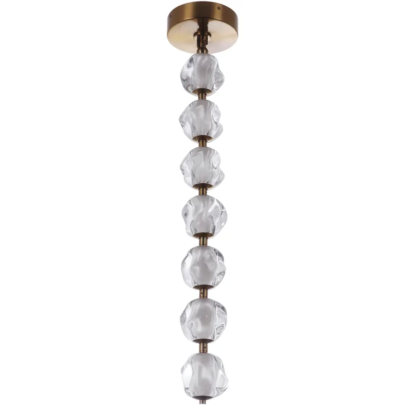 Handmade Jackie LED 7.13 inch Satin Brass Pendant Ceiling Light