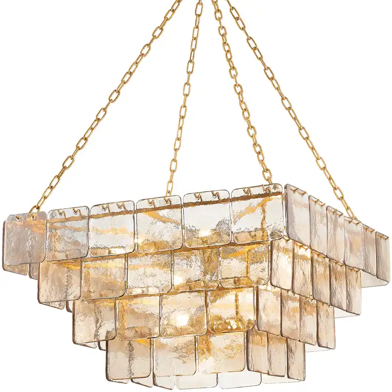 Regal 17 Light 36 inch Vintage Gold Leaf Chandelier Ceiling Light Fan Favorite