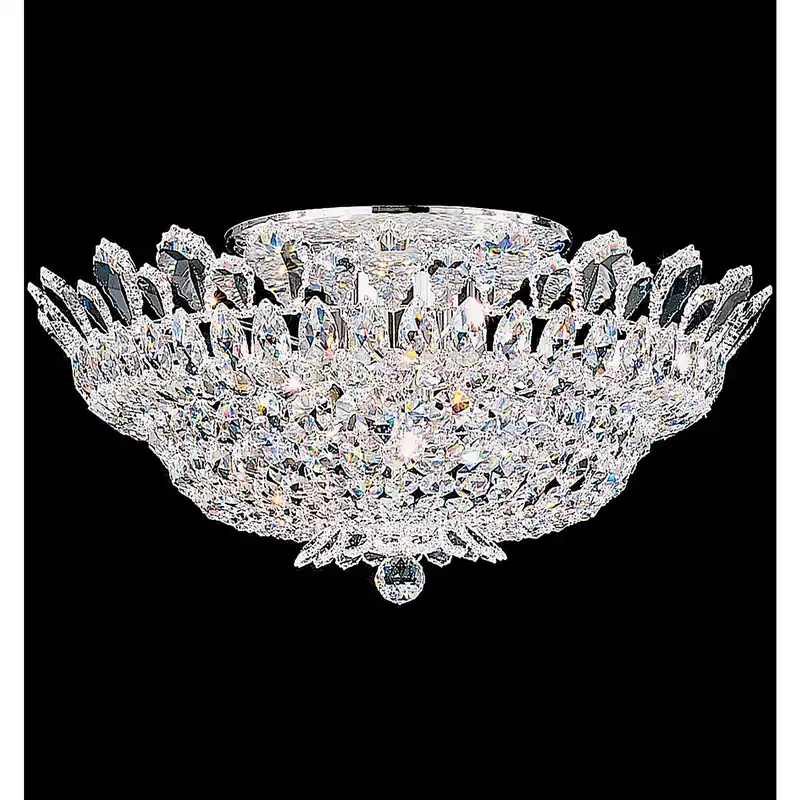 Buy Today Trilliane 10 Light Silver Semi-Flush Mount Ceiling Light in Heritage