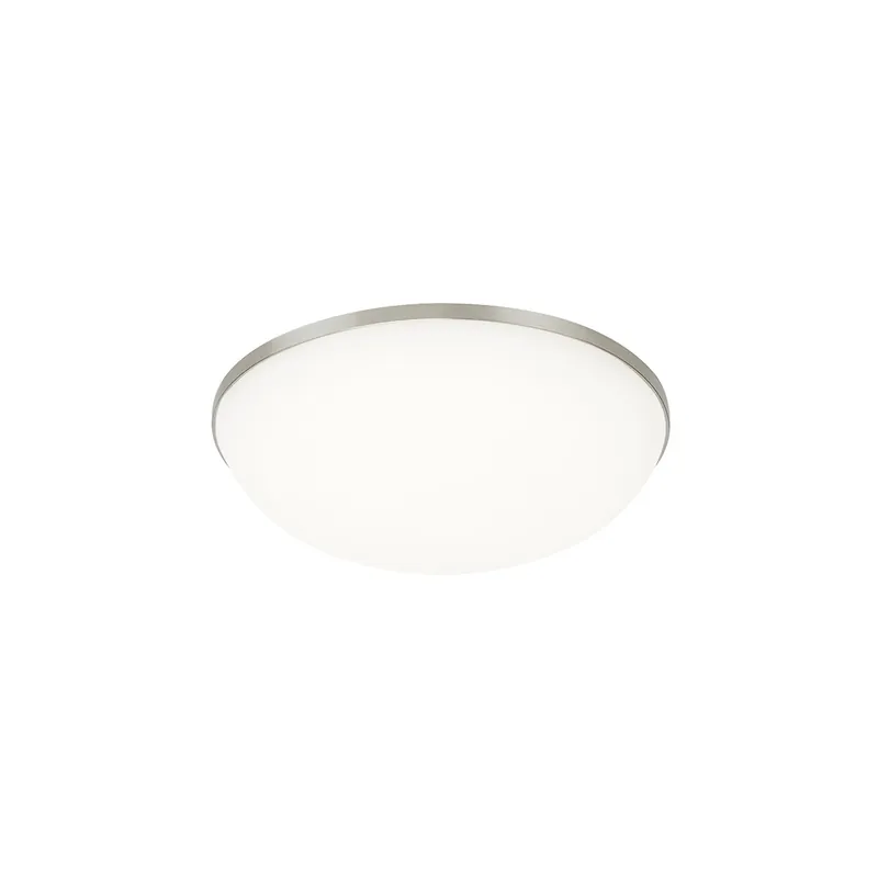 Direct From Factory Sean Lavin Megan LED 13 inch Satin Nickel Flush Mount Ceiling Light in Silver, LED 90 CRI 2700K 120V, Integrated LED