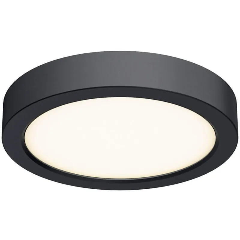 Delta LED 6 inch Black Flushmount Ceiling Light, Indoor/Outdoor Must Have