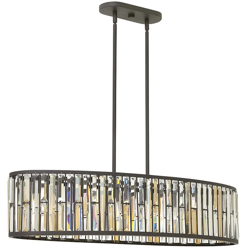 Gemma LED 45 inch Vintage Bronze Foyer Light Ceiling Light, Linear & Oval Price Drop
