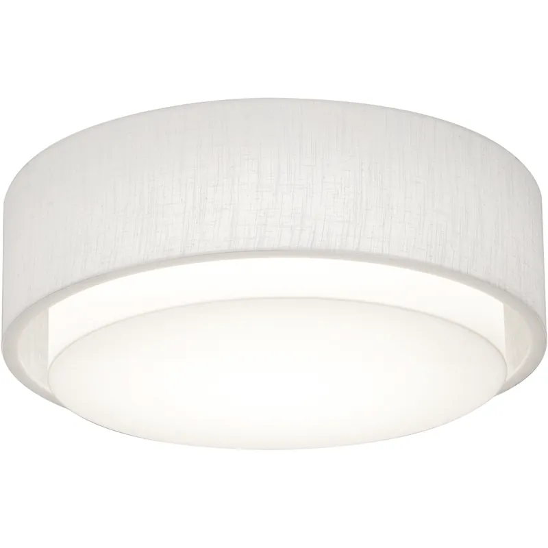Fan Favorite Sanibel 2 Light 16 inch Linen White Flush Mount Ceiling Light