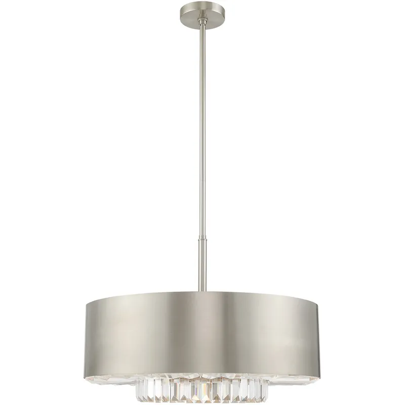 Madison 6 Light 24 inch Brushed Nickel Pendant Chandelier Ceiling Light Final Sale