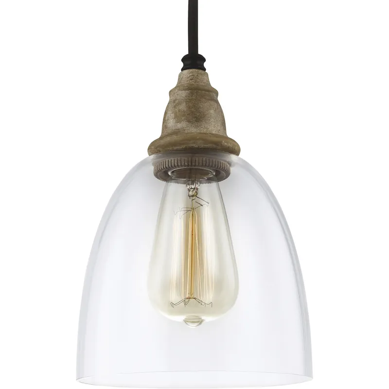 Genuine Matrimonio 1 Light 6.38 inch Driftwood / Dark Weathered Zinc Mini-Pendant Ceiling Light