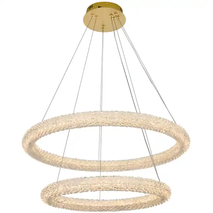 Bowen 2 Light 32 inch Satin Gold Chandelier Ceiling Light While Supplies Last