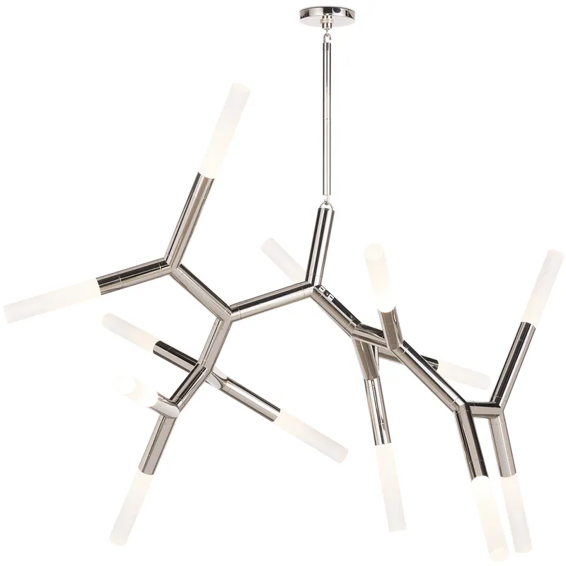 Traveler 13 Light 49 inch Polished Nickel Chandelier Ceiling Light, Large Buy Direct