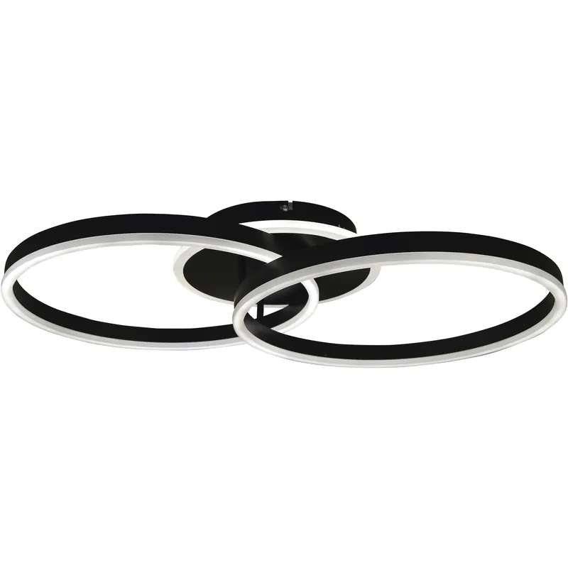 Next Day Delivery Harper LED 27 inch Black Semi Flush Mount Ceiling Light