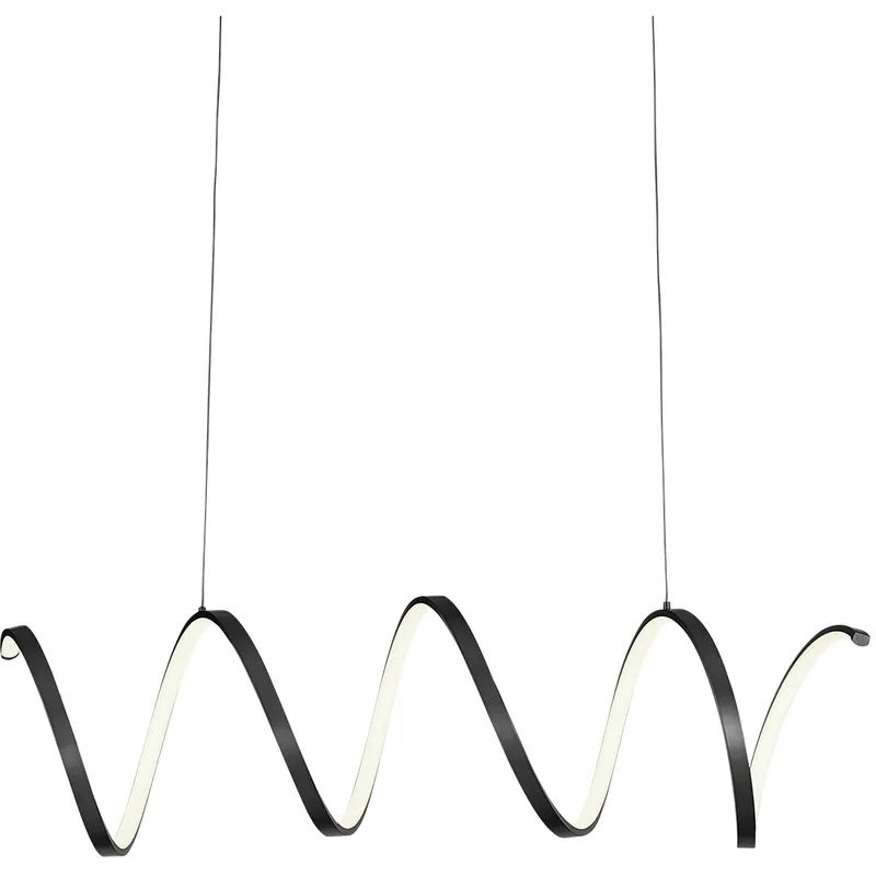 Special Offer Synergy LED 41.75 inch Black Linear Pendant Ceiling Light