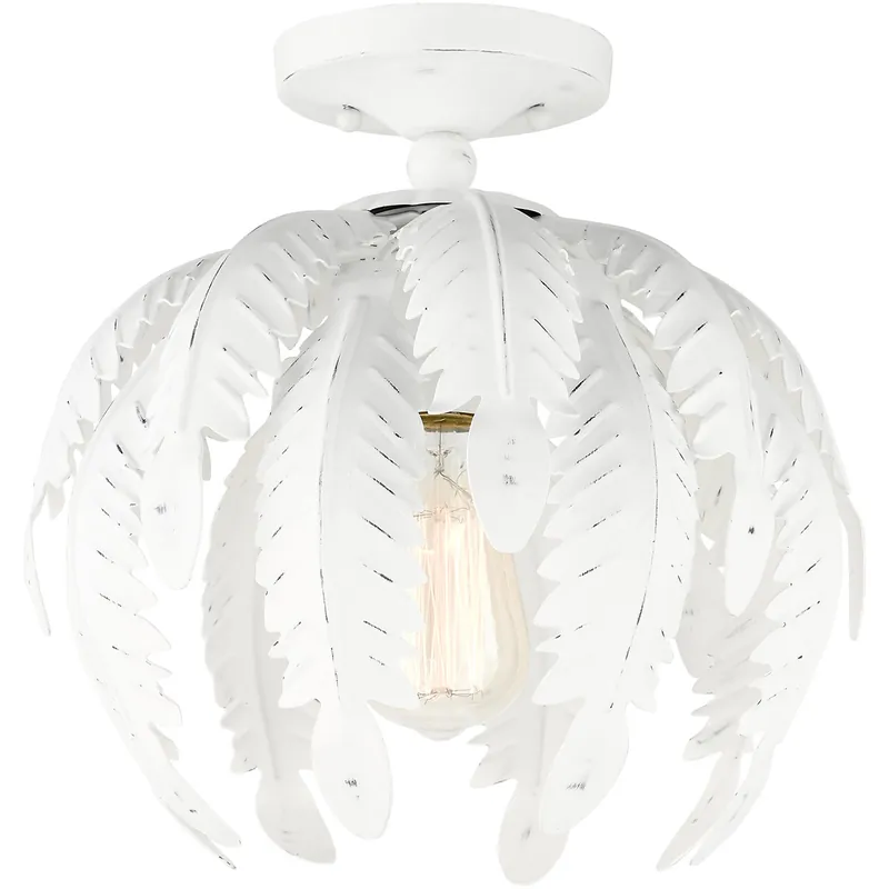 Mega Sale Acanthus 1 Light 12.63 inch Antique White Semi Flush Ceiling Light
